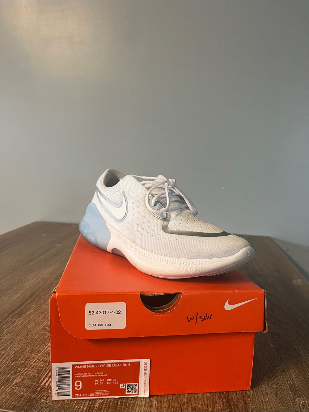Nike Women’s Joyride Dual Run Sneakers - White with Light Blue Accent